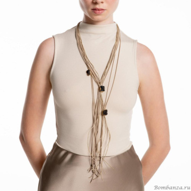 Колье Katerina Vassou, Happiness, с друзой агата, KV25.1-403164GBLACK черный